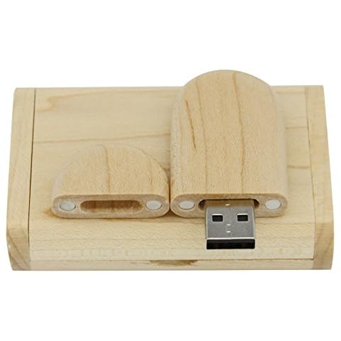 Yaxiny USB 2.0 de madera de arce con caja (2.0 GB) Cover