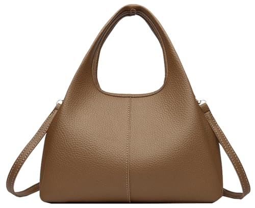 Women's Handbag Shoulder Bag Lychee Top Handle Purse with Detachable Leather Tote Strap 2025