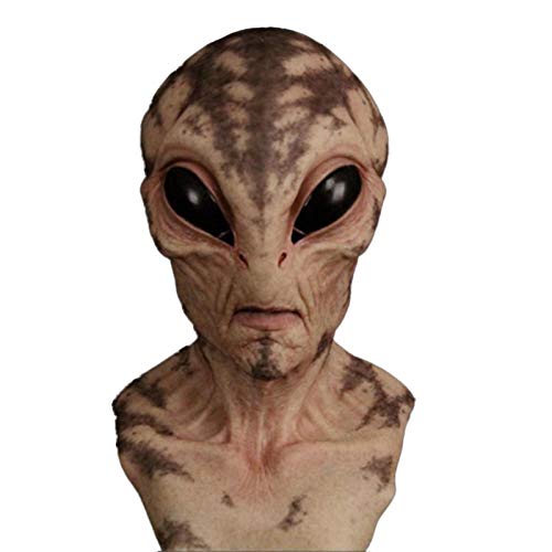 Mississ Halloween Alien Headwear, Realista y Duradero Alien Face Latex Full Headwear, Latex Alien Mask Masquerade Disfraces para Halloween Cosplay
