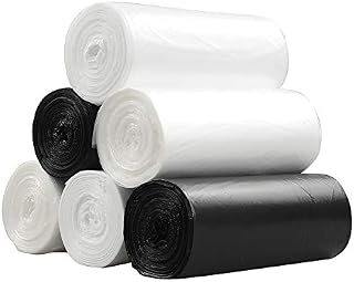 Ikando 30 L Plastic Kitchen Bin Bags, Waste Basket Bin Liners, 150 Counts, 6 Rolls