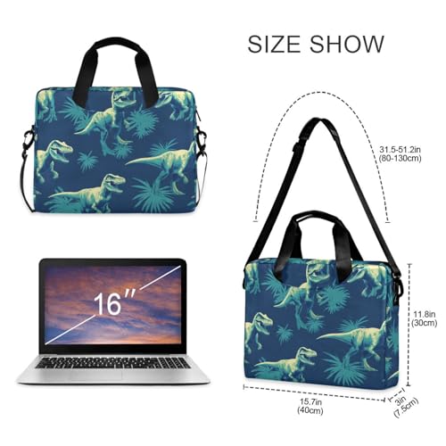 Funda para portátil Crossbody con asa y correa 15.6" azul miniatura 5