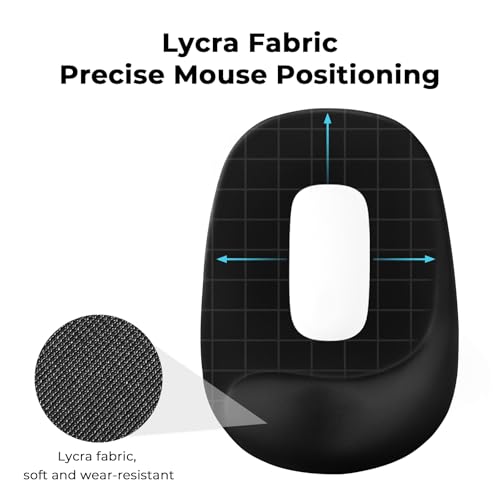 Miniatura 6 de Eoocoo Alfombrilla Ratón Ergonomica Con Reposamuñecas De Gel, Duradero Mouse Pad, Lavable Alfombrilla De Ratón, Base Antideslizante, Mousepad Para Oficina, Juegos, Computadora Portátil, Negro