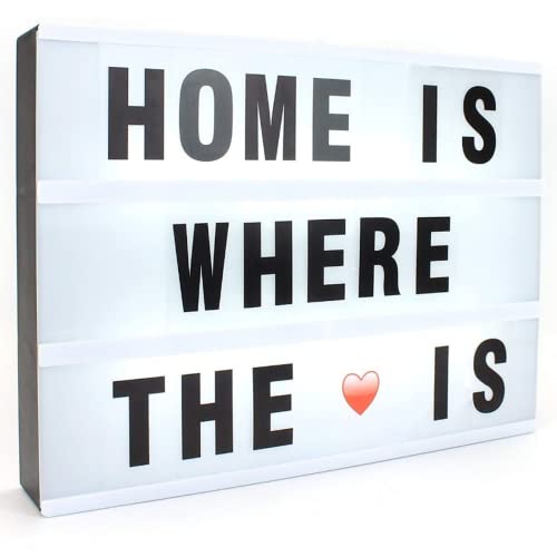 Luminária Cinema Light Box Led 96 Letras Números Ícones Letreiro Luminoso Com Letras Mensagem