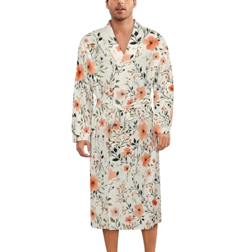 Robe de nuit en soie idée cadeau couple kimono de nuit imprimé fleurs roses