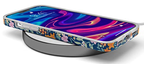 Casely Floral Iphone 12/12 Pro Case - Navy Bloom, Protective, Camera Lens Protection #TOP7