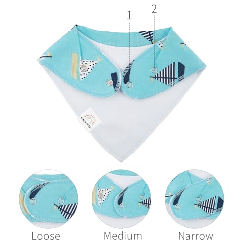 8-Pack Baby Bibs, Soft Cotton Baby Drool Bibs Bandana Bibs for Baby Boy & Girls, Baby Newborn Bibs Teething Bibs3