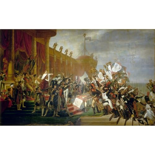 Toile David L'armée fait serment à l'empereur pour habiller vos grands murs blancs vides