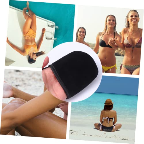 FOMIYES 2 Pçs Luvas De Spa Flocadas Bronzeadas Loção Luva De Banho Loção Para Aplicador De Esponja F
