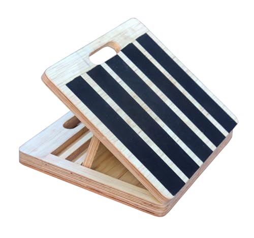 Image of Homecute Wooden Slant Board, Calf Stretch Adjustable Incline Board Portable Non-slip stretching Board, 3 positions Workout Board for Pain Relief from Plantar Fasciitis Tendinitis and More.