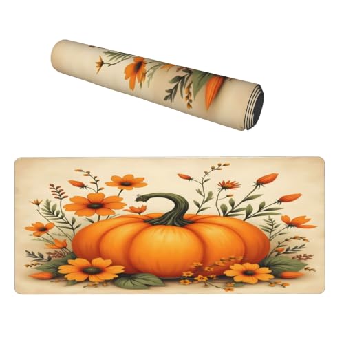 Flower Mouse Pad Non-Slip Desk Protector Mat,27.6 x 11.8in