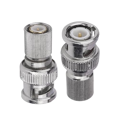 Image of MX BNC Connector with Fully Metal & Copper Plated having Golden Plated Pin RG58 Coaxial Cable Connectors (BNC Connector, 1.6 /5.6 Male to BNC Male, Pack of 1)