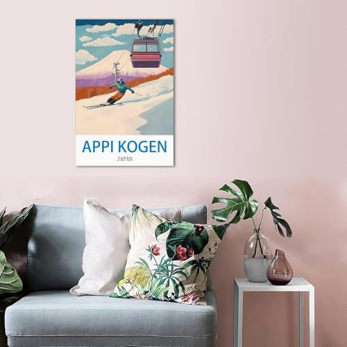 Poster Appi Kogen vintage Japon 20x30 cm pour deco salon