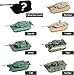 INGWETECH Mini Steel-Ball Roller Tank Toy Set Incl. 8 Pcs T-90MS, T-80, M1A2, Merkava MK4, Tiger, Panther, Type 99 Heavy Tank,A Blind Box Model,Scale 1:144