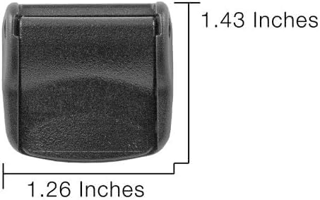 Zipperstop YKK 1" Inch YKK Cam Lock Lever Plastic Buckles - 10 Buckles Per Pack - Made In The United States
