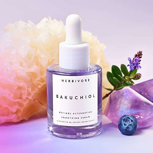 Herbivore Bakuchiol Retinol Alternative Serum - 1% Bakuchiol + Peptides, Smooths Skin, Reduces Fine Lines & Wrinkles, Plant-Based, Vegan, Cruelty-Free, 30Ml / 1 Oz #TOP5