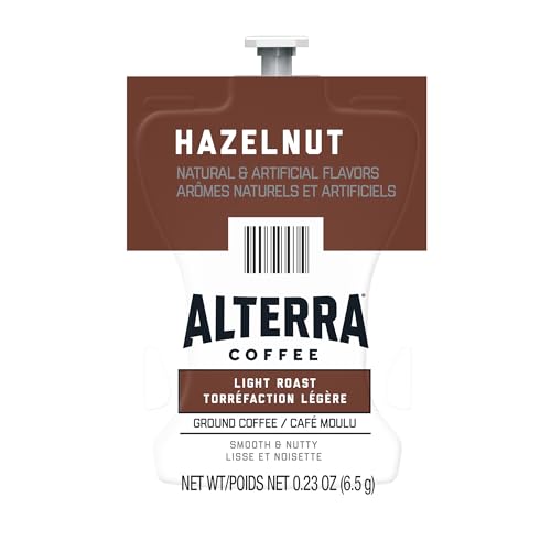 Flavia Alterra Hazelnut Coffee Freshpacks works only with Flavia Brewers, Light Roast (Case of 100)