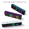 EIELE Soldering Practice Kit 4-Digit RGB Colour LED Digital Clock Kit with colourful case Suitable for students and beginners to solder and learn Adult Electronic Soldering Projects (white case)