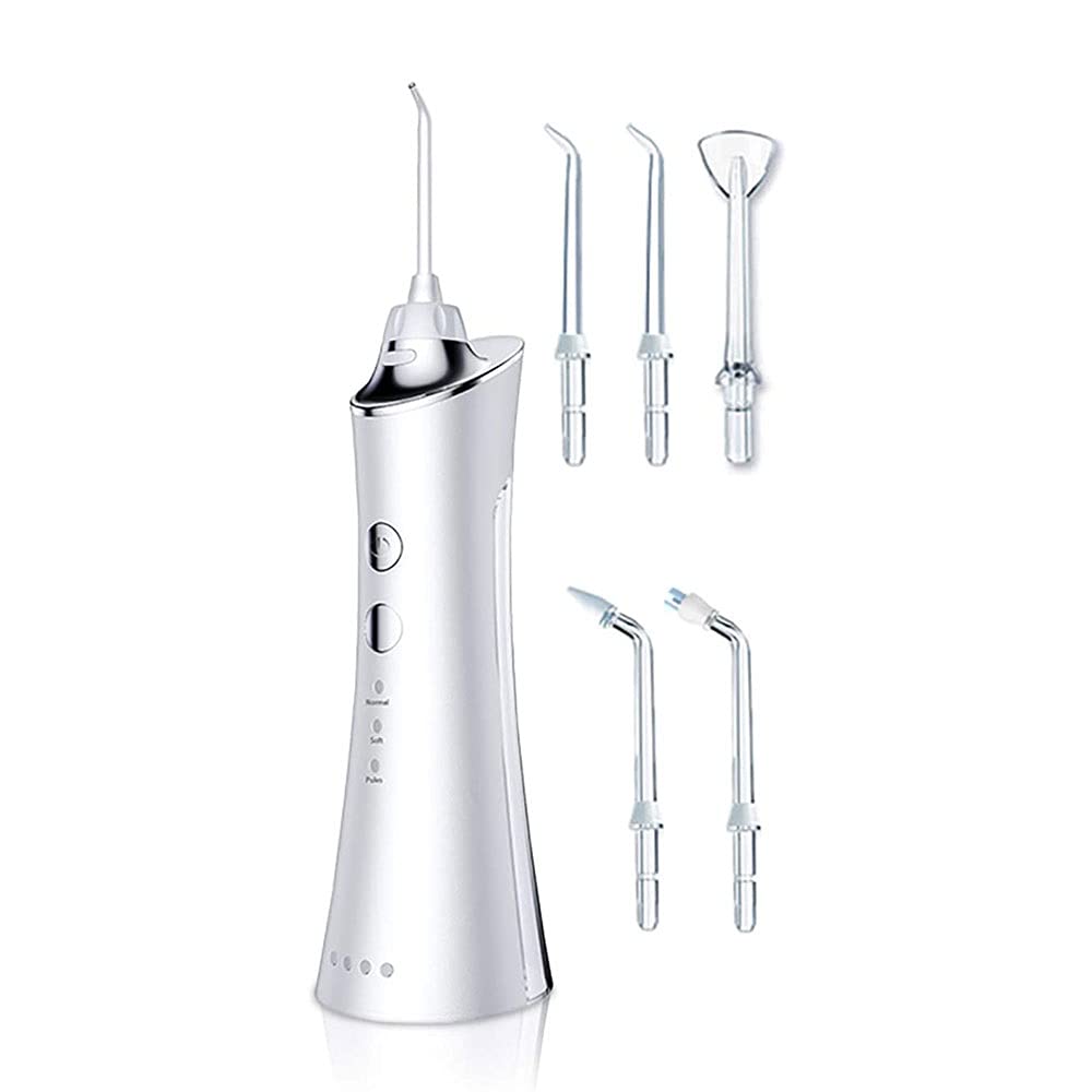 Water Flosser Professional Cordless Rechargeable Dental Oral Irrigator Ultra Water Jet for Teeth Braces Care with 5 Jet