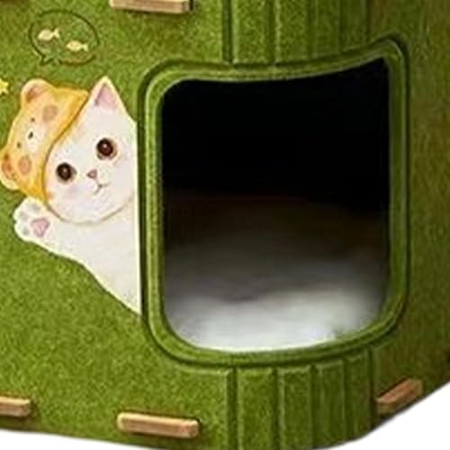 Maison pour chat d'intérieur grotte double couche résistante - 8
