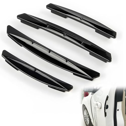 4 Stück Auto Gummi Türkantenschoner, Anti Kratzer Dekorative Streifen, Autotür kantenschutz, Universell Einsetzbar für die meisten Fahrzeuge - Langlebig und Dekorativ (Schwarz)