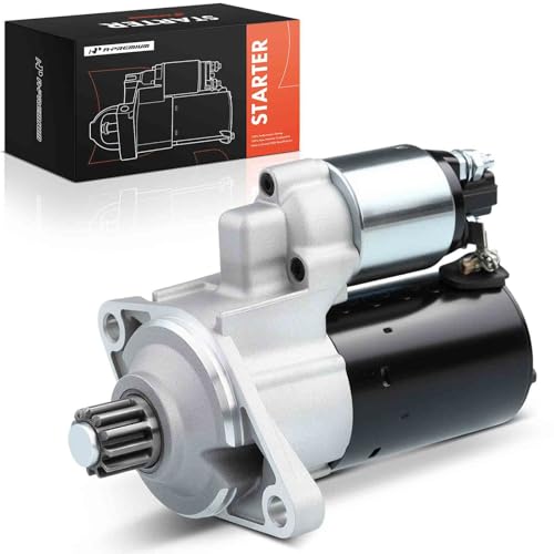 A-Premium Starter Motor Compatible with Audi A3 15-16, A3 Quattro 15-17, S3 15-17, TT/TTS Quattro & Volkswagen Beetle, CC, Eos, GTI, Jetta, Passat & More, 12V 1.1KW 11 Teeth CCW, Replace# 02E-911-023S