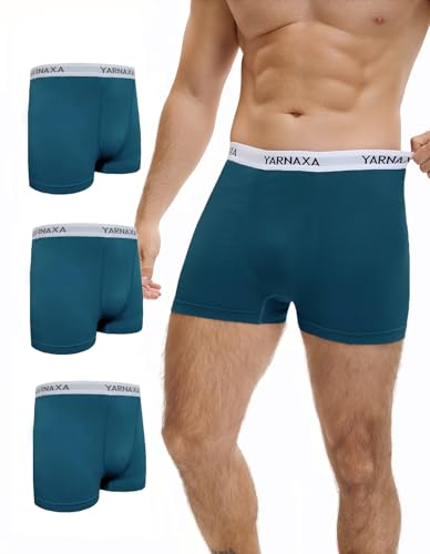 Men's Boxer Briefs Breathable Seamless High Elastic Underpants Stretch Waistband Moisture-Wicking Underwear 3 Pack