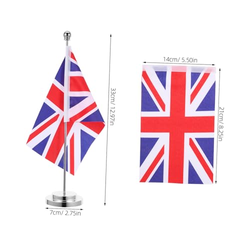 Drapeaux de table britanniques en acier pour décor de prestige - 5