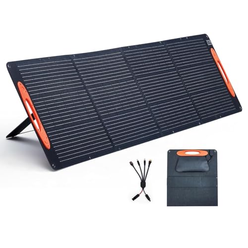 Solarpanel, Solarmodul 210W Mit MC4 & Anderson Stecker, IP68 für Balkon, RV, Wohnwagen, Boot, Dach,â€¦ – Miniatur