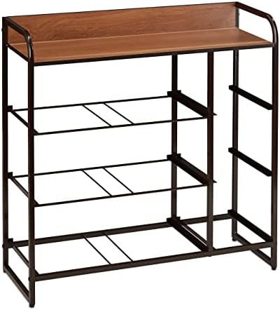 Relaxdays Dresser, 7 Drawer Compartments, with Shelf, 7 Folding Baskets, Fabric, Steel Frame, 79x80x31.5 cm, Brown, 79 x 80 x 31.5 cm