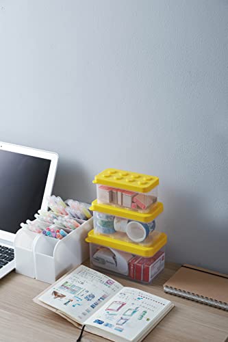 Momo's House Plastic Box Toy Organizers Containers With Lids Brick Shaped Kids Storage Toy Chest - Set Of 3 Small Organizer For Building Brick Storage And Children Small Toys, Green #TOP1