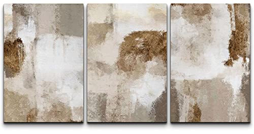 wall26 Canvas Print Wall Art Set Pastel Watercolor Duotone Brown