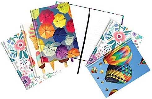Note Books Fashion A4 A5 A6 Notebook Assorted Designs Small to Big Note Books- Single hardback Cover Lined Writing notepads (A6 Notebook)