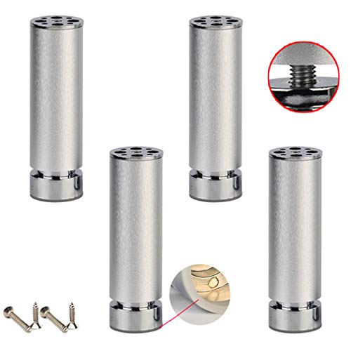 Preisvergleich Produktbild Metall Möbelfüße,Sofafuss,Stützfüße,Al... Stellfuß,DIY-Ersatz,Schrankbeine,Sch... 0.8mm,Tragkraft 250kg,mit Schrauben,4er-Set (11.8in / 30cm)