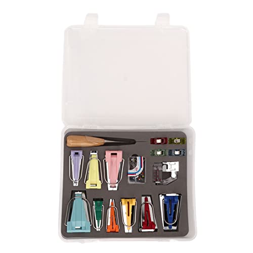 Juego de Máquina para Hacer Cinta Al Bies, Máquina para Hacer Cinta Al Bies con Pie de Encuadernación a Presión, 9 Máquinas para Hacer Cinta Al Bies, Punzón para Edredón, Herramientas de Costura DIY Cover