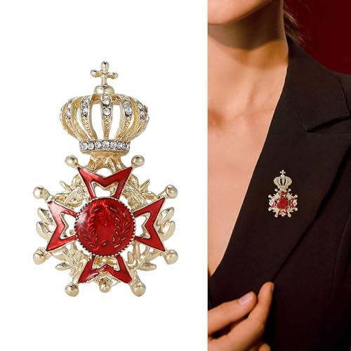 Broche robinet en émail style couronne pour vêtements - 6