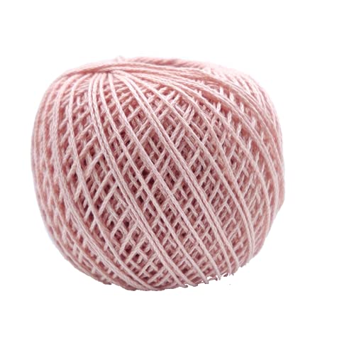 Image of Prapti Handicrafts 3ply Pastel Peach Mercerised Premium Cotton Crochet Knitting Thread Yarn for Craft Fast Color Pack of 2 Ball (50gm x 2)