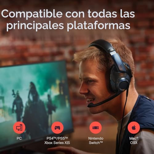 Miniatura 6 de Epos H6pro - Auriculares Acústicos Abiertos Con Micrófono - Cascos Gaming Para Pc, Mac, Ps4 5, Xbox One Series X Y Nintendo Switch - Auriculares Diadema Ligeros Cómodos Black
