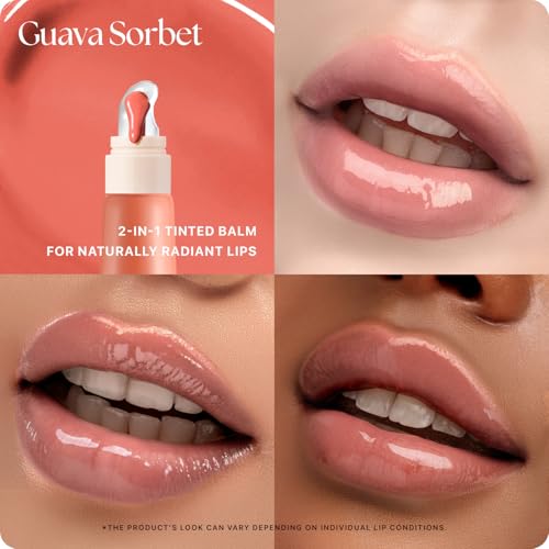 Image of Nature Republic Honey Melting Lip Butter Balm - Hydrating Tinted Balm with Peptides, for Sheer & Glossy, Smooth & Soft Lips (GUAVA SORBET)
