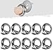 Partsam Truck Trailer Led Marker Lights 3/4" Round Chrome Bezels Cover for Kenworth