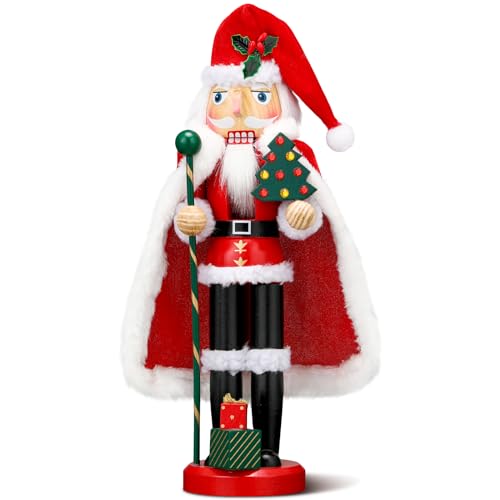 Karenhi 15 Inch Christmas Wooden Santa Claus Nutcracker