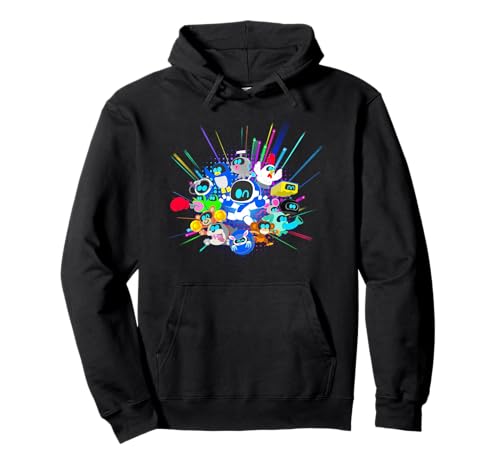 Playstation Astrobot And Friends Power Up Group Shot Pullover Hoodie