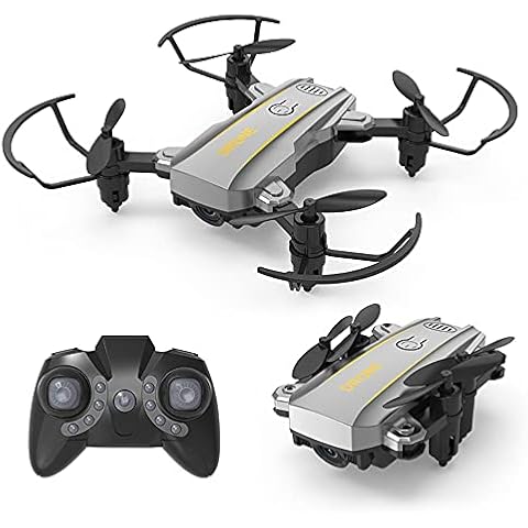 XUANMO Mini Folding Aerial Photography Drone Is Suitable For Outdoor Photographers. Air Pressure Fixed Height HD Quadcopter 4k HD Remote Control Aircraft 500g Folding: 5.3 * 5.3 * 2.7cm Cover