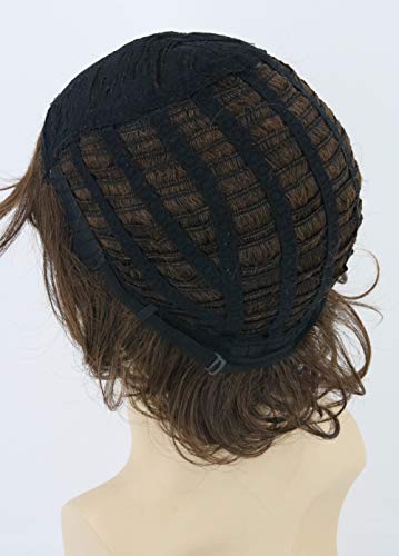 Lemarnia 1199 70S Mens Wigs Brown Short Wavy Shaggy Wig Cosplay Halloween Costume Wigs+Wig Cap And Beard thumb #5