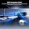 Proscenic Q8 Max Aspirateur Robot,8000Pa 200Mins Robot Aspirateur Laveur avec Serpillière et Vidage Automatique Station,Navigation Lidar,Multi-étage Cartographie,pour Poils Animaux Tapis Sols Durs