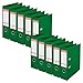 Produktbild Esselte Ordner breit, DIN A4, 10er Pack, 7,5 cm Rückenbreite, Kunststoff-Ordner, Grün, Vivida, 811360