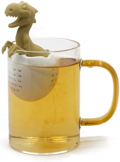 VINGVO Silicone Dinosaur Tea Infuser for Tea Lovers (Yellow) image 5