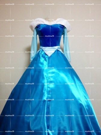 Amazon 海外工場直送 コスプレ 眠れる森の美女 オーロラ姫 ブルーverドレス コスプレ衣装 ディズニークリスマス ハロウィン イベント仮装 コスチューム コスプレ 仮装 通販
