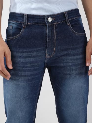 Image of Urbano Fashion Men's Stretch Fit Mid Rise Washed Bootcut Jeans Stretchable