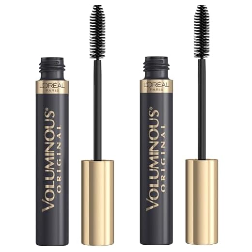 L'Oreal Paris Makeup Voluminous Original Volume Building Mascara, Black, 2 Count