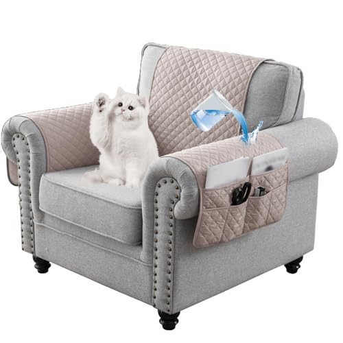 Funda para reposabrazos de sofá de 1 2 3 plazas protector antideslizante de sillón khaki 2